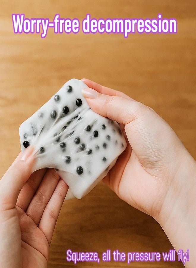 قطعتان من لعبة إزالة البثور، لعبة حسية لتخفيف التوتر، مصنوعة من مادة TPR ناعمة لإزالة البثور وتخفيف القلق، مناسبة للمكتب والسفر (أبيض) - Image 2